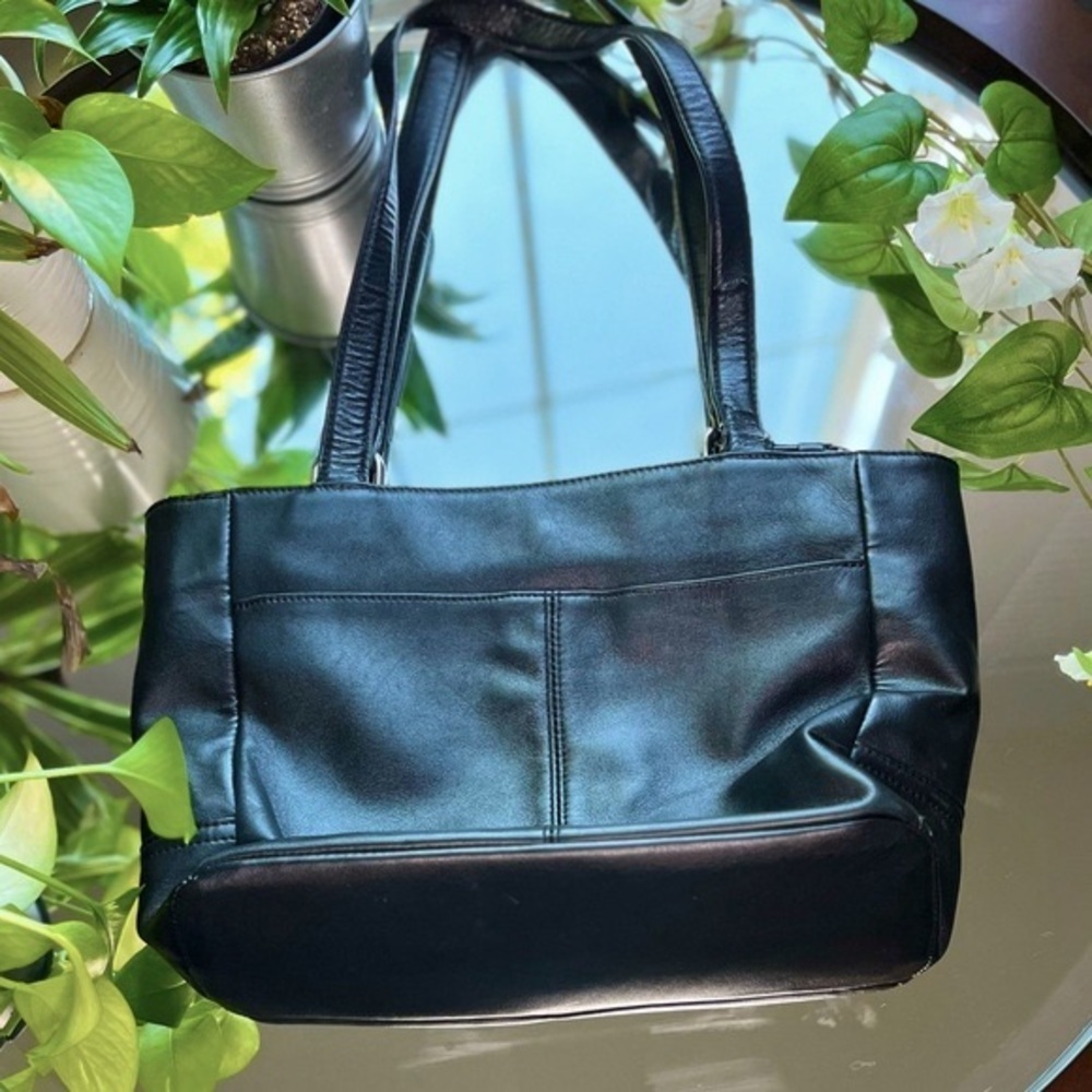 Giani Bernini Nappa Classic Leather Tote Bag Large Black Purse with Pockets​​​ - Picture 2 of 16